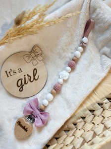 Zawieszka do smoczka  RÓŻA  S&C    